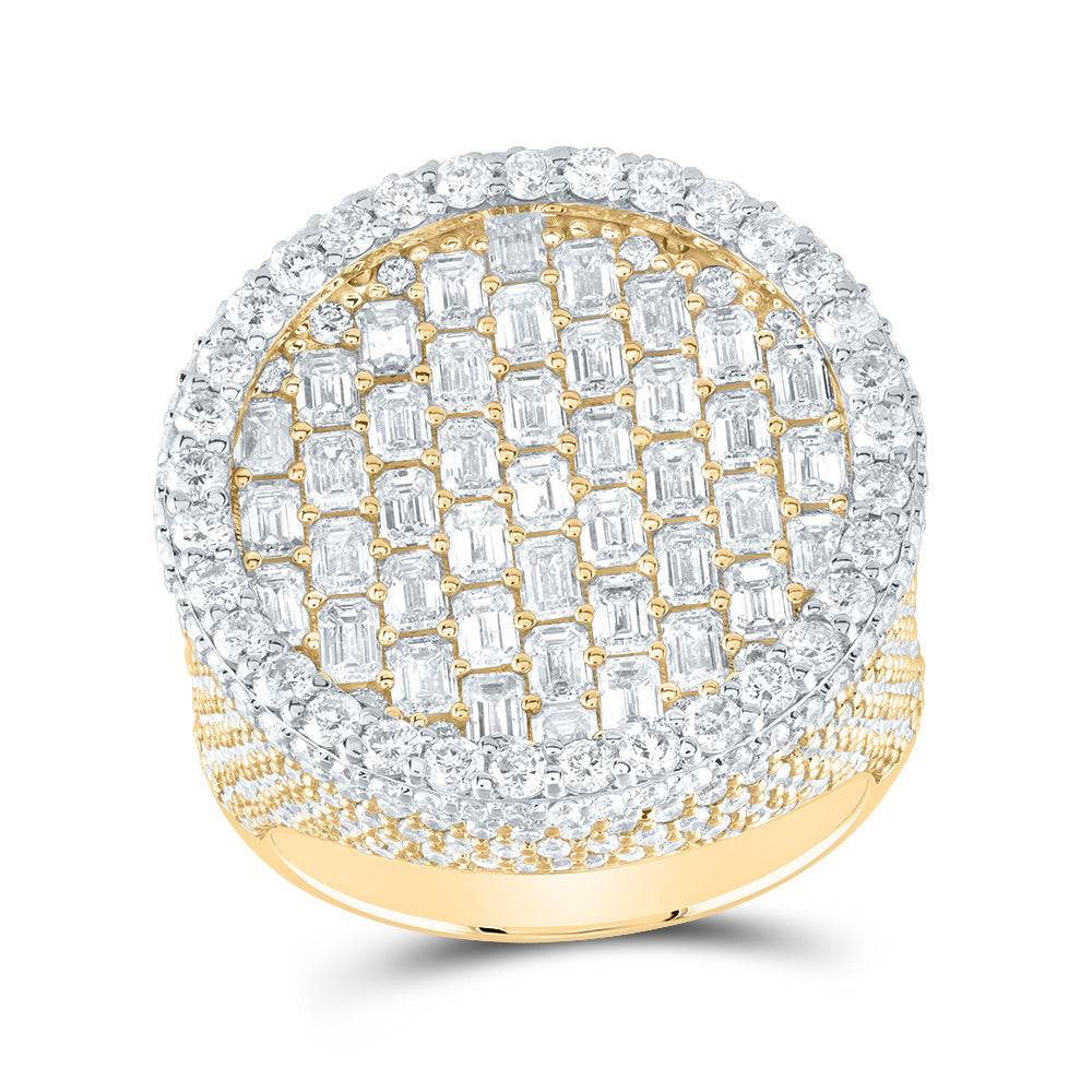 8 1/4Ctw Nat Dia Cn Round Mens  Ring