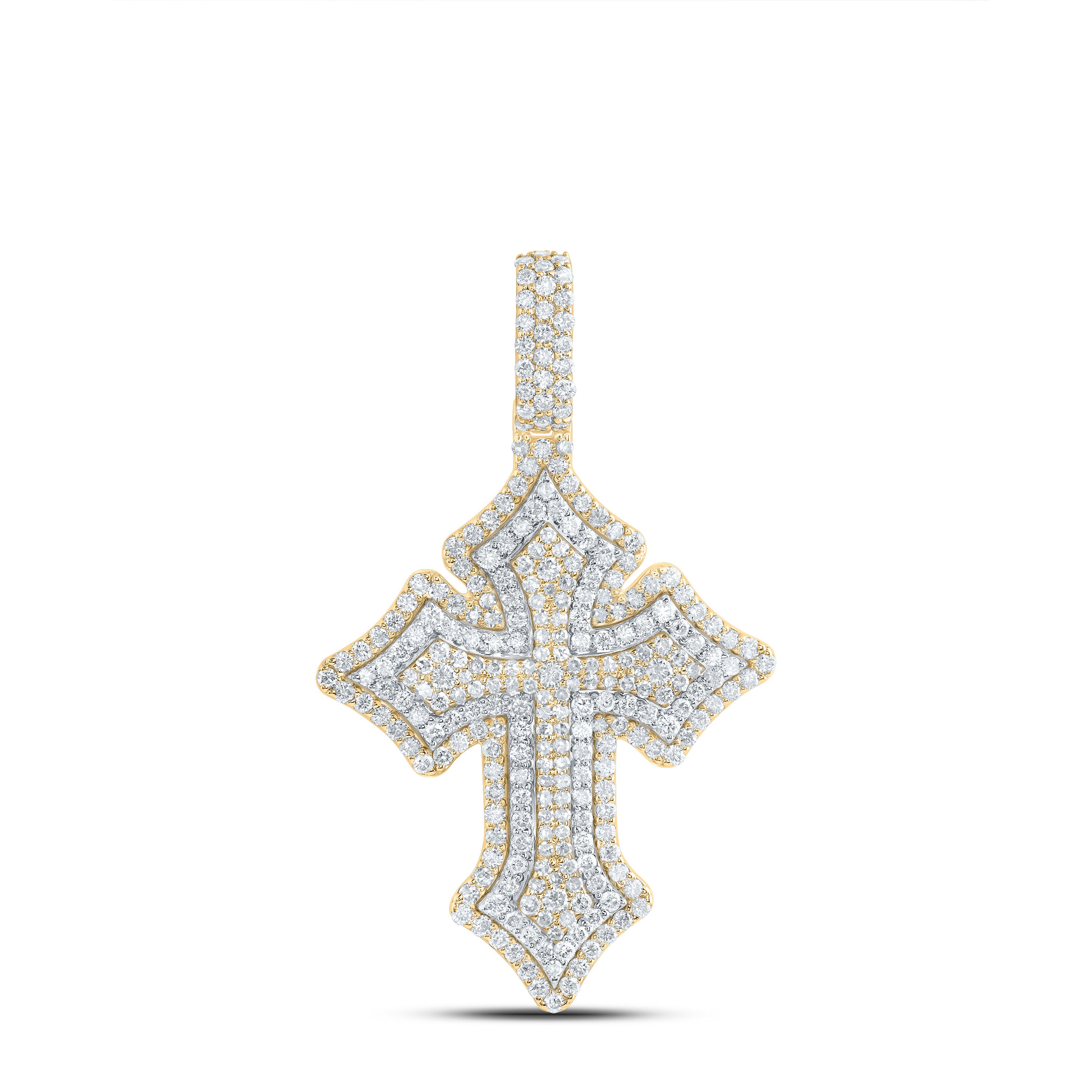 2 3/8Ctw-Dia Nk Cross Mens Charm (9.715 grams)