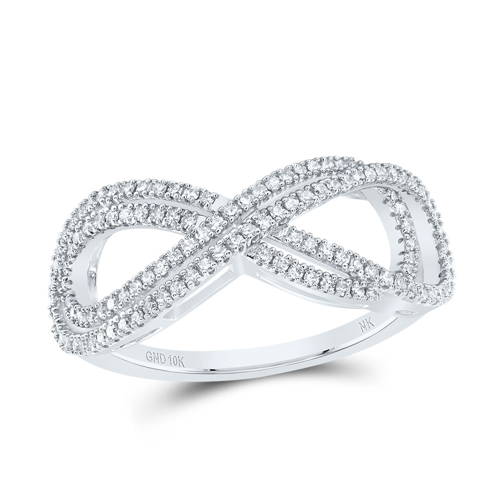 1/3Ctw-Dia Nk Fashion Infinity Ring (2.99 grams)