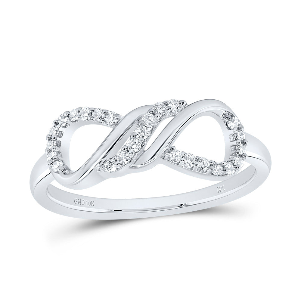 1/6Ctw-Dia Nk Fashion Infinity Ring (2.24 grams)