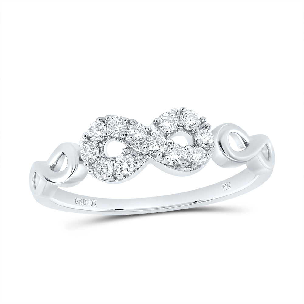 1/4Ctw-Dia Nk Fashion Infinity Ring (1.8 grams)
