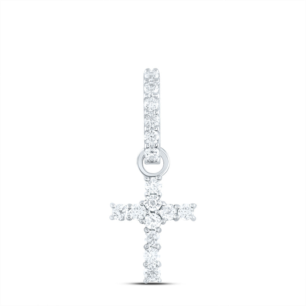 1/5Ctw-Dia Ana M Fashion Cross Pendant (0.59 grams)