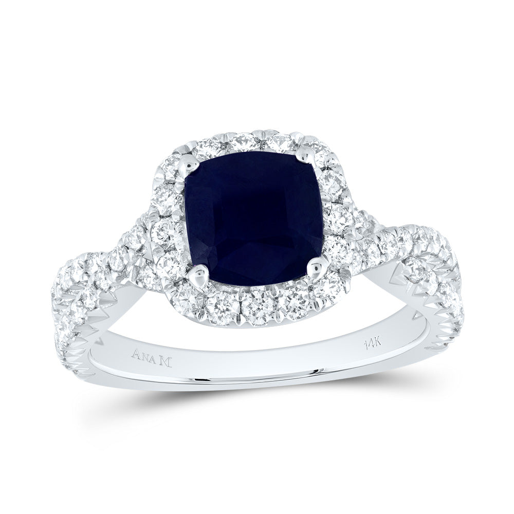 3/4Ctw-Dia Ana M 7Mm-Cu-Bs Nat Gem Single Halo Engagement Ring (4.67 grams)