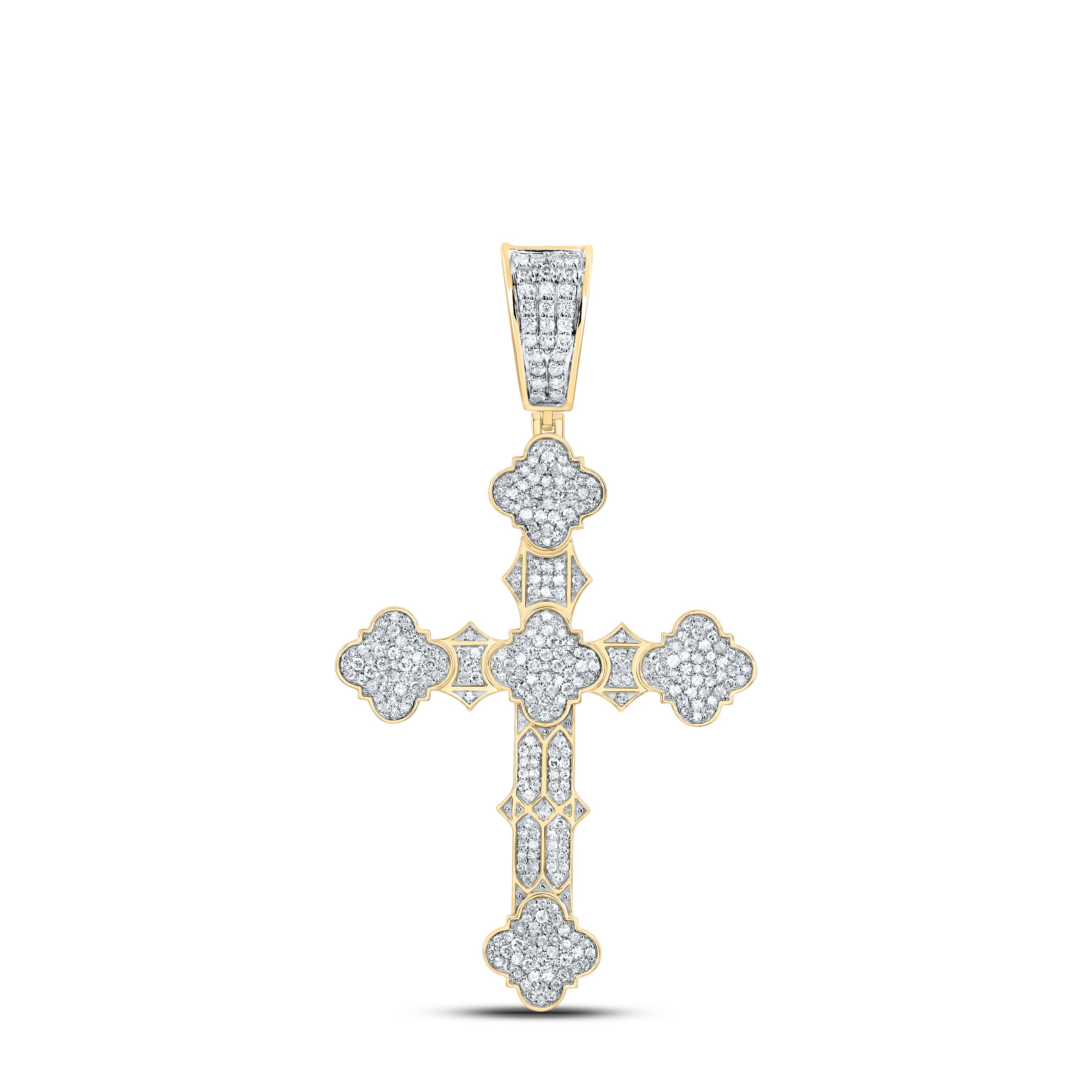 1 3/8 Ctw P1 Dia Cross Mens Charm (7.167 grams)