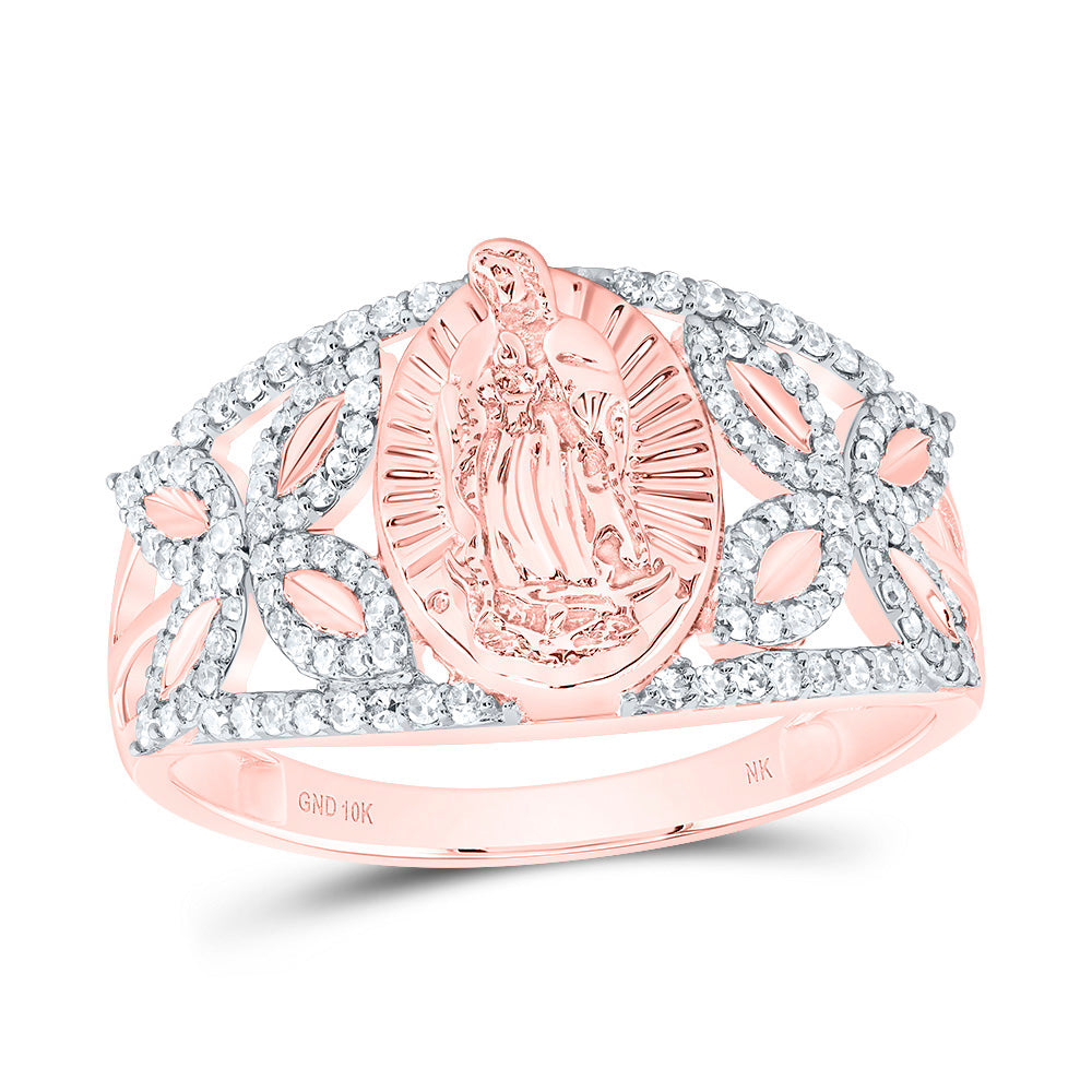 1/3Ctw-Dia Nk Fashion Virgin Mother Mary Oval Ladies Ring (2.28 grams)