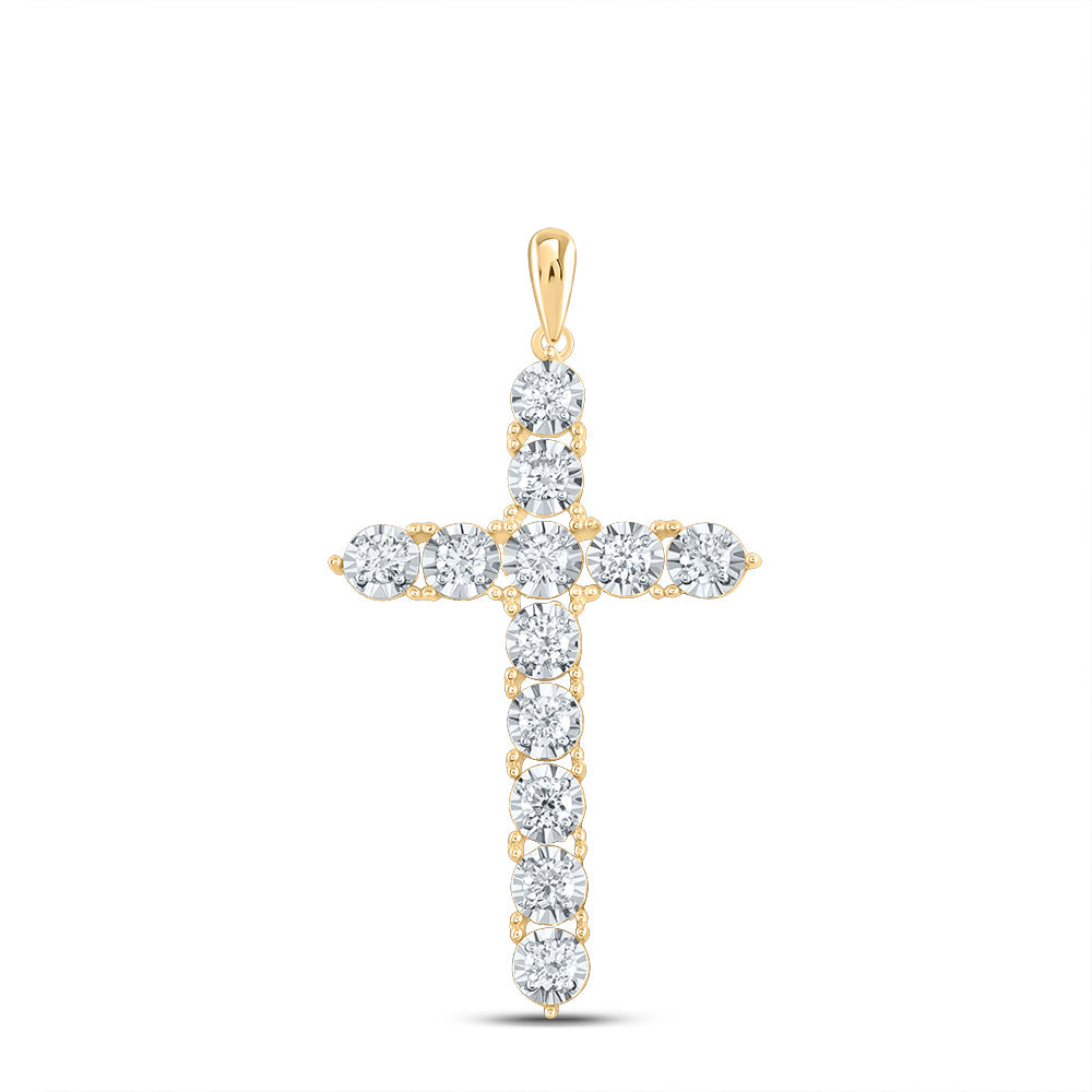 5/8Ctw-Dia Ana M Fashion Cross Pendant (1.986667 grams)