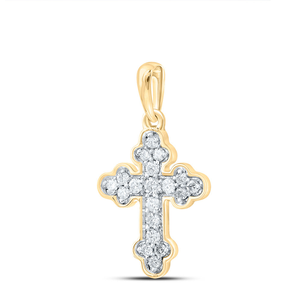 1/8Ctw-Dia Cn Gift Cross Pendant (0.501333 grams)