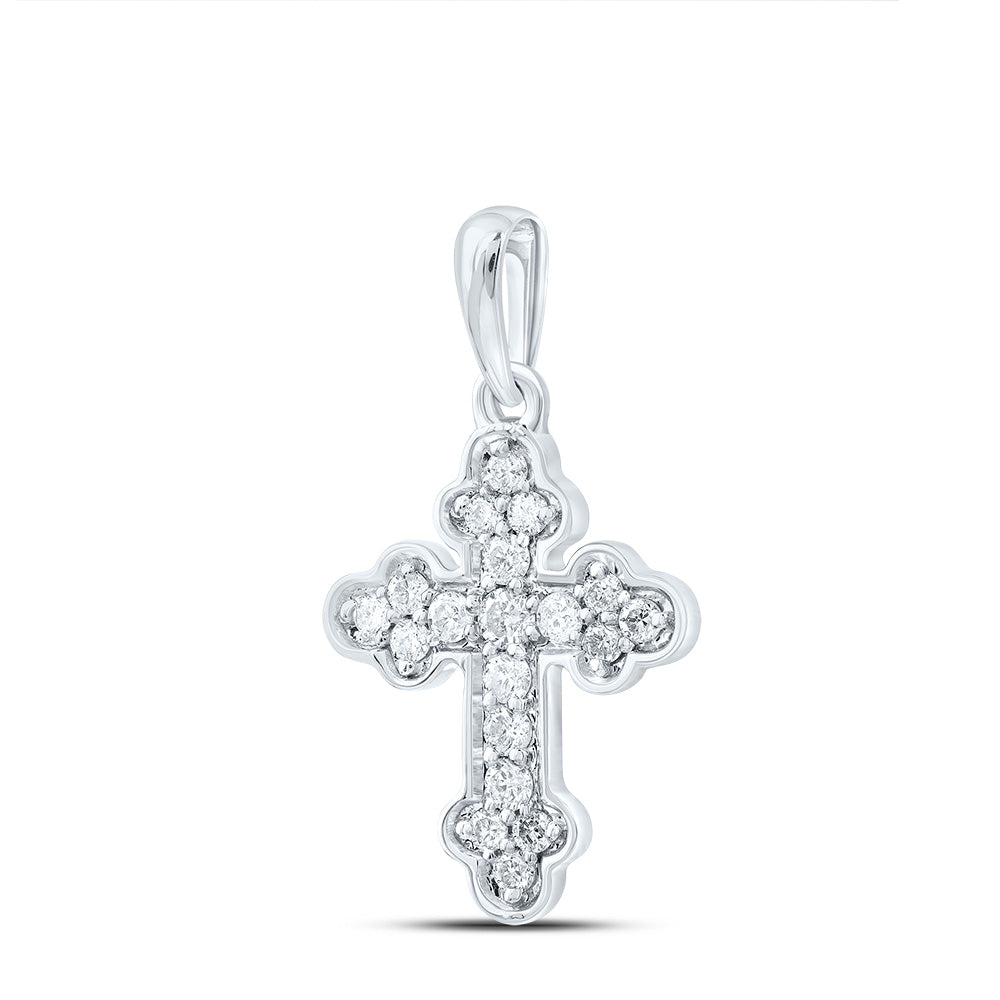 1/8Ctw-Dia Cn Gift Cross Pendant (0.501333 grams)