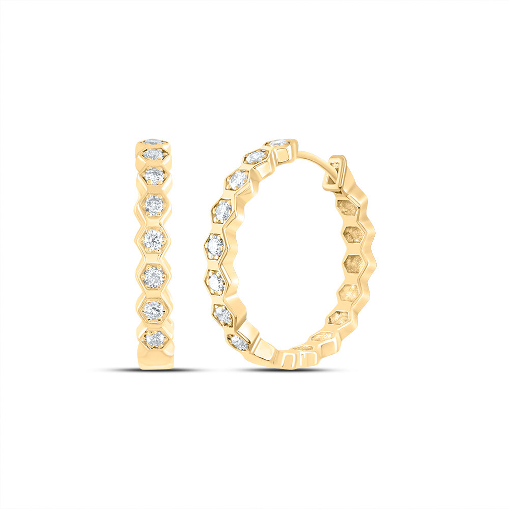 1/3Ctw-Dia Ana M Fashion Hoop Earring
