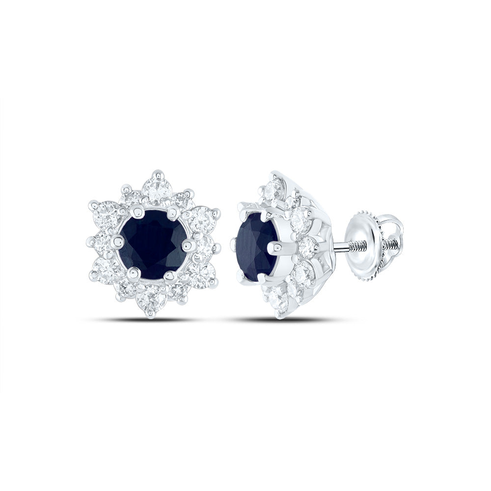 3/8Ctw-Dia Ana M 4.5Mm Rd-Bs Nat Gem Stud Earring
