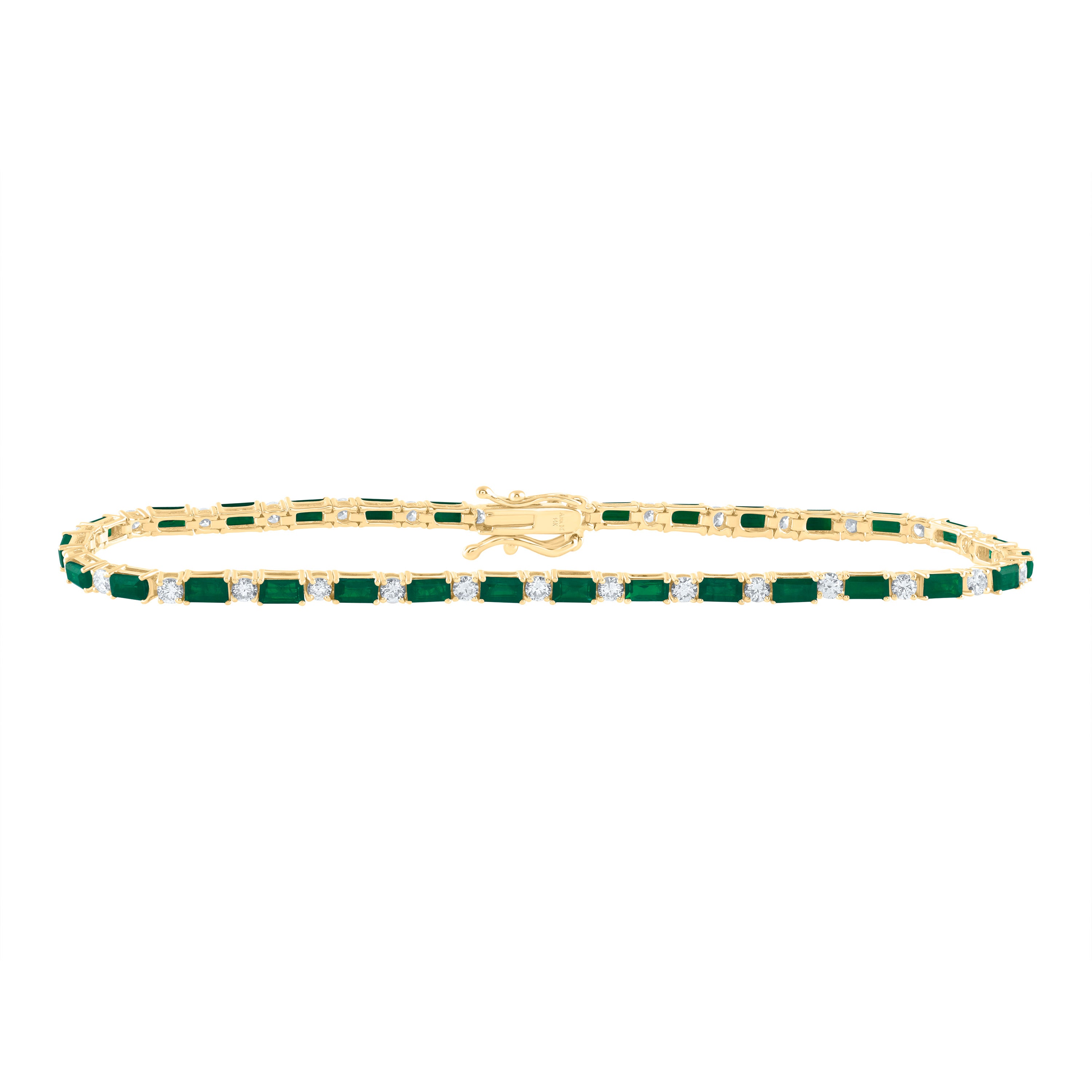 1 Ctw-Nat Dia Ana M 2 3/4Ctw Bag-Em Nat Gem Fashion Bracelet (7 Inch) (4.645 grams)