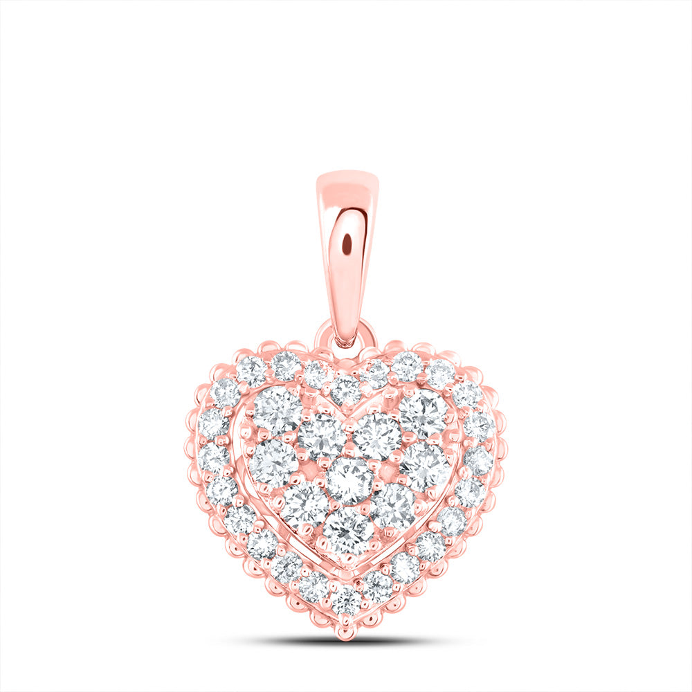 1/2Ctw-Nat Dia Ana M Fashion Heart Pendant (1.573333 grams)