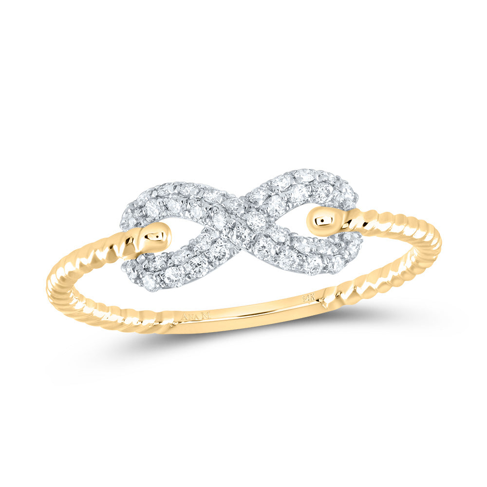 1/5Ctw-Dia Ana M Fashion Infinity Ring (1.1 grams)