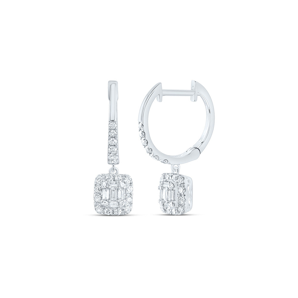 1/2Ctw-Dia Ana M Fashion Cushion Dangling Earring