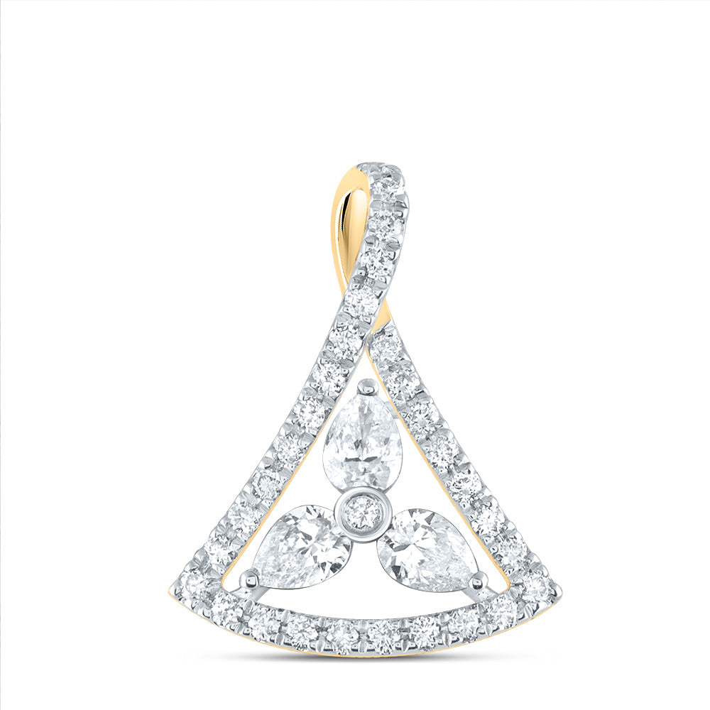 3/8Ctw-Dia Ana M 1/4Ct-Cps Fashion Pendnt (0.66 grams)