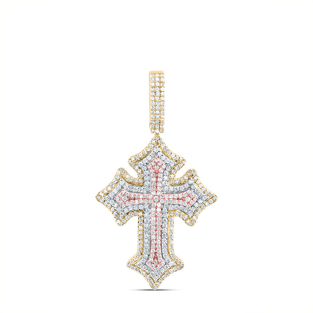 1 3/4Ctw-Dia Nk Cross Mens Charm (11.464 grams)