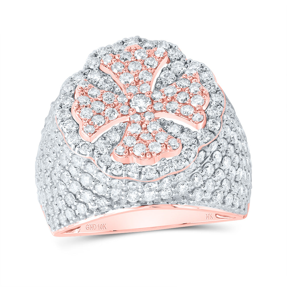 3 Ctw-Nat Dia Nk Fashion Cross Ring (7.8 grams)