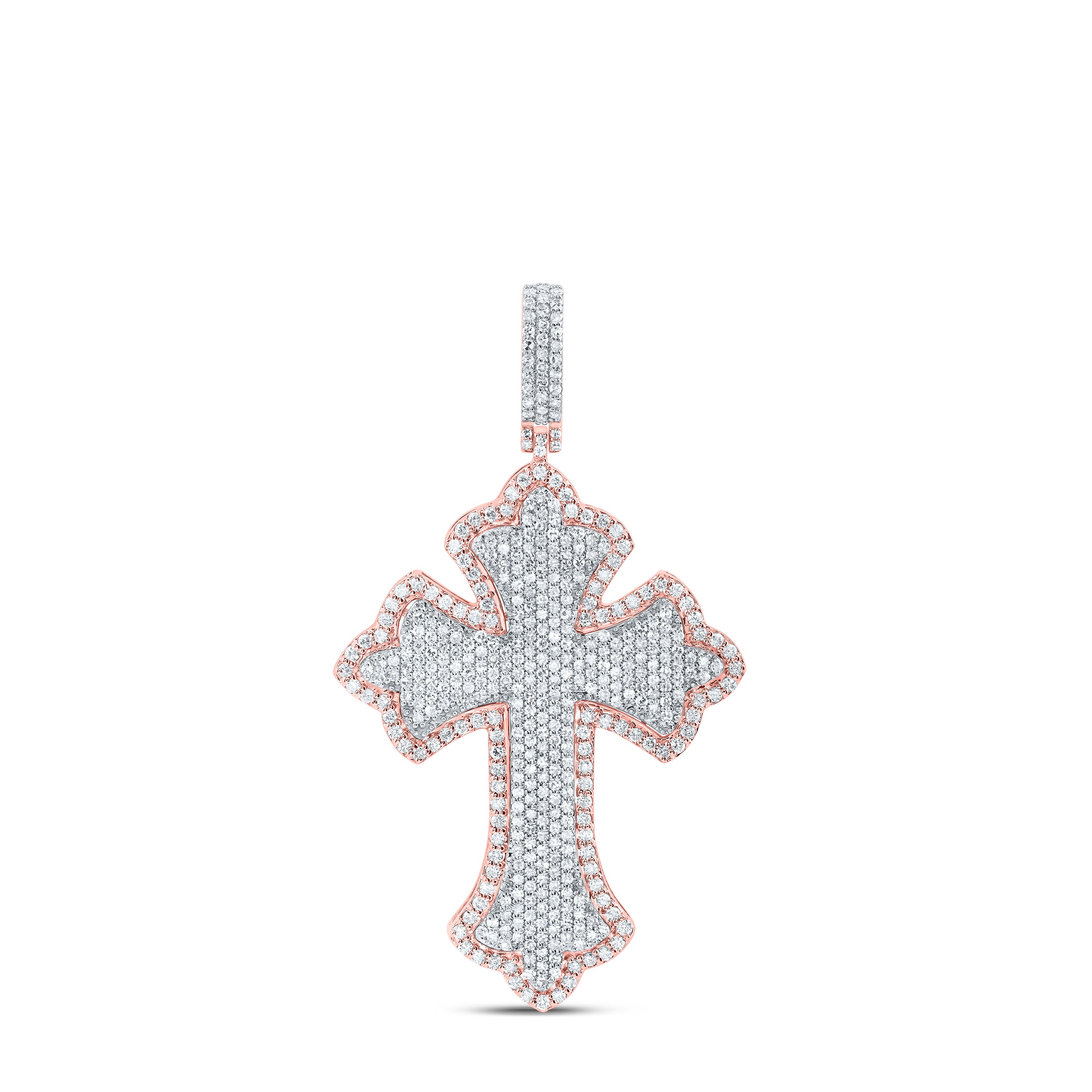 1Ctw-Dia Nk Cross Mens Charm (5.085 grams)
