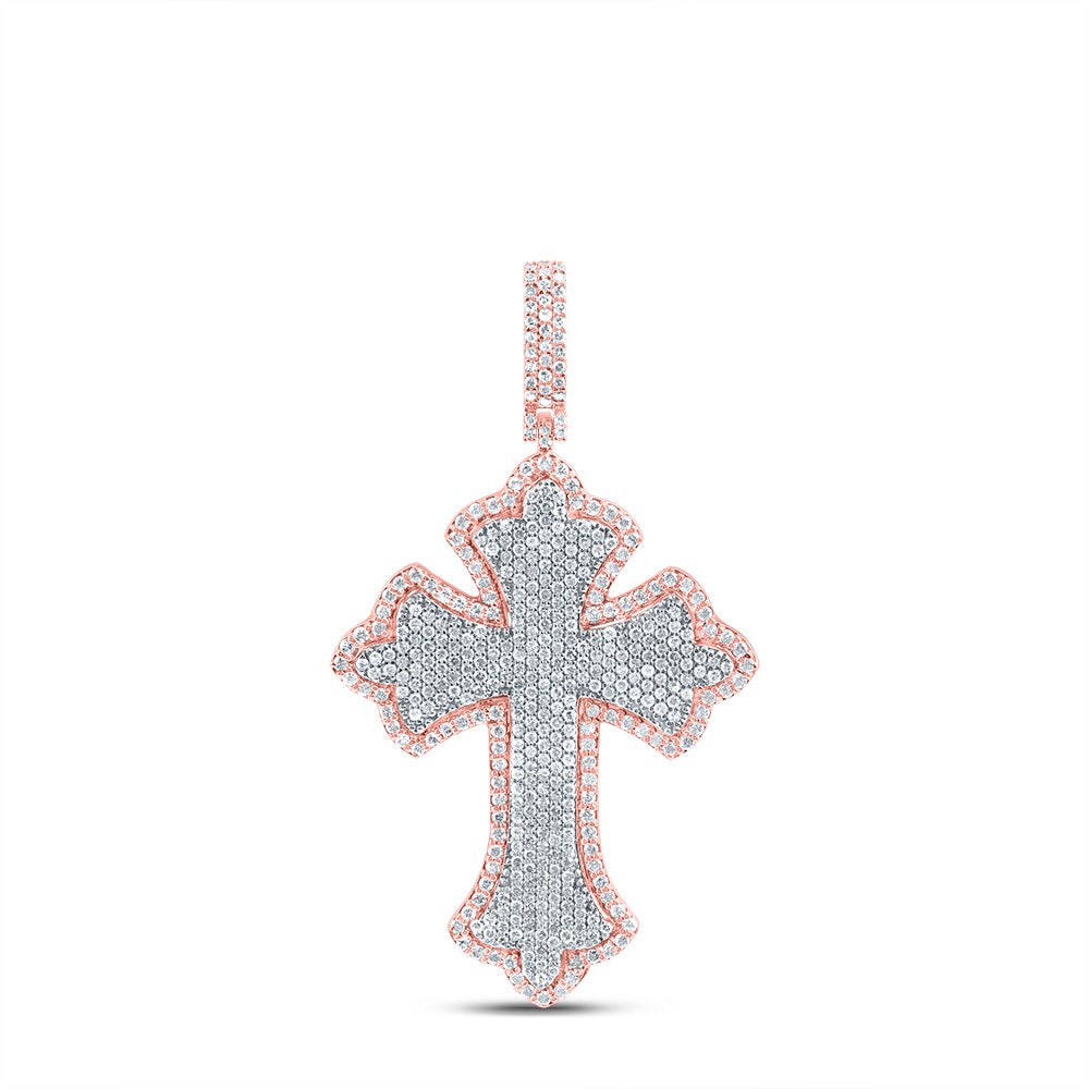 2Ctw-Dia Nk Cross Mens Charm (8.885 grams)