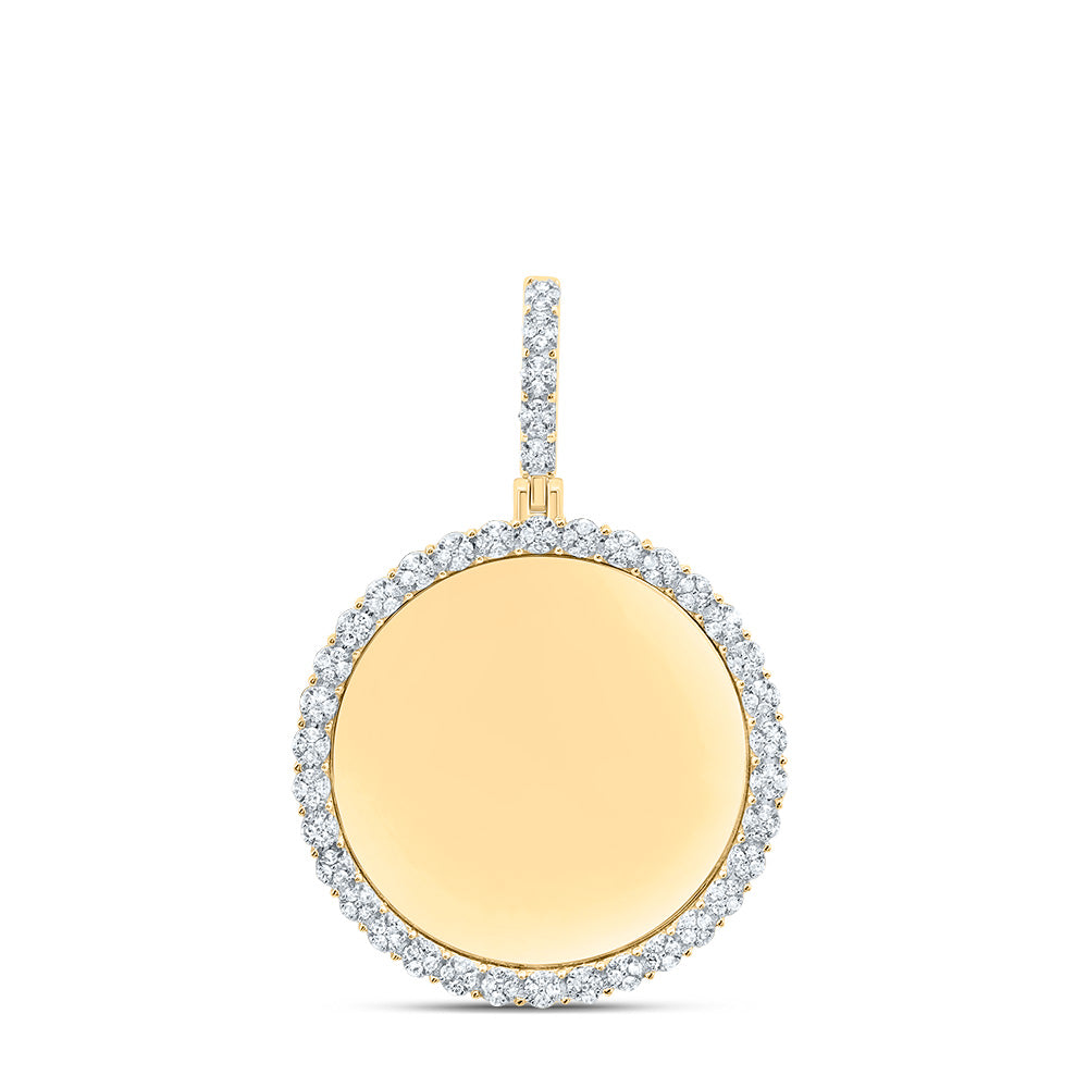 1/2Ctw-Nat Dia Nk Fanuk Memory Round Mens Charm (3.899 grams)