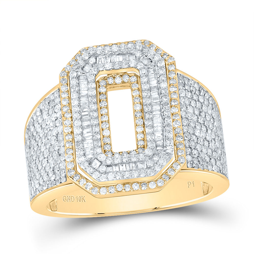 1 5/8Ctw-Dia P1 Number "0" Men's Ring (8.17 grams)