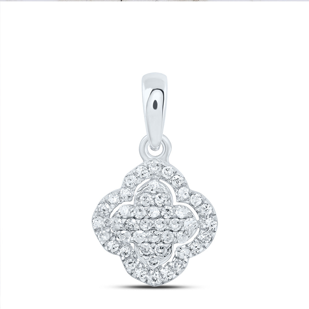 1/6Ctw-Dia P1 Gift Clover Pendant (0.7908 grams)