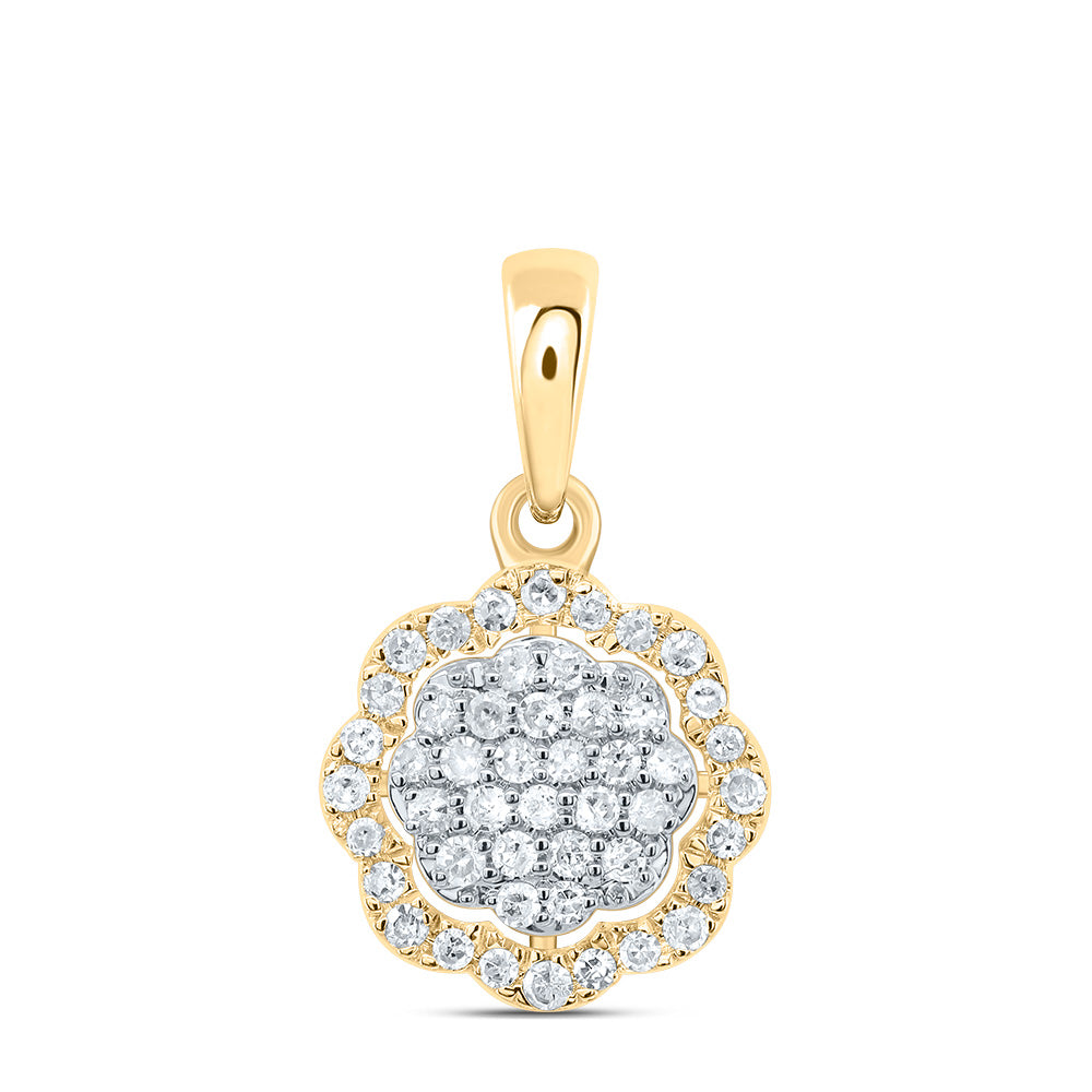 1/6Ctw-Dia P1 Gift Flower Pendant (0.7636 grams)