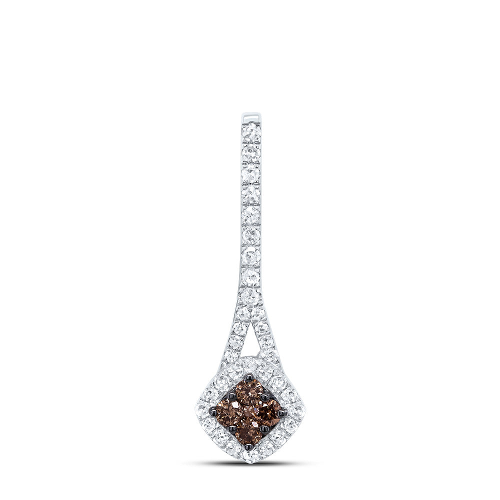 1/4Ctw-Dia P1 Gift Cognac Natural Diamond Pendant (0.4914 grams)