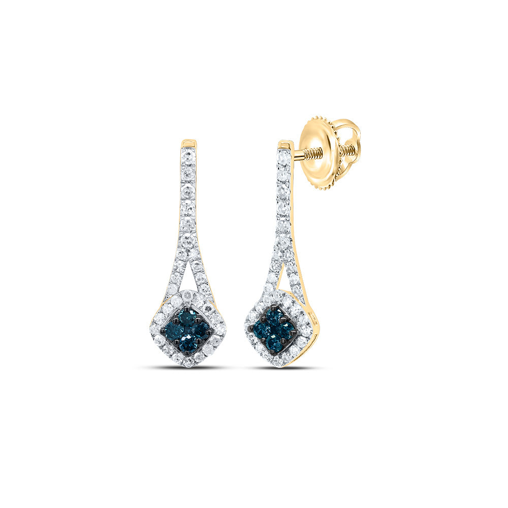 1/3Ctw-Dia P1 Gift Blue Diamond Earring