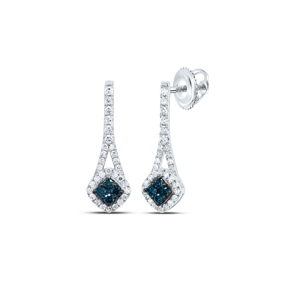 1/3Ctw-Dia P1 Gift Blue Diamond Earring