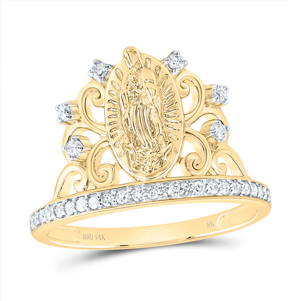 1/5Ctw-Dia Nk Fashion Virgin Mother Mary Ladies Ring (2.68 grams)