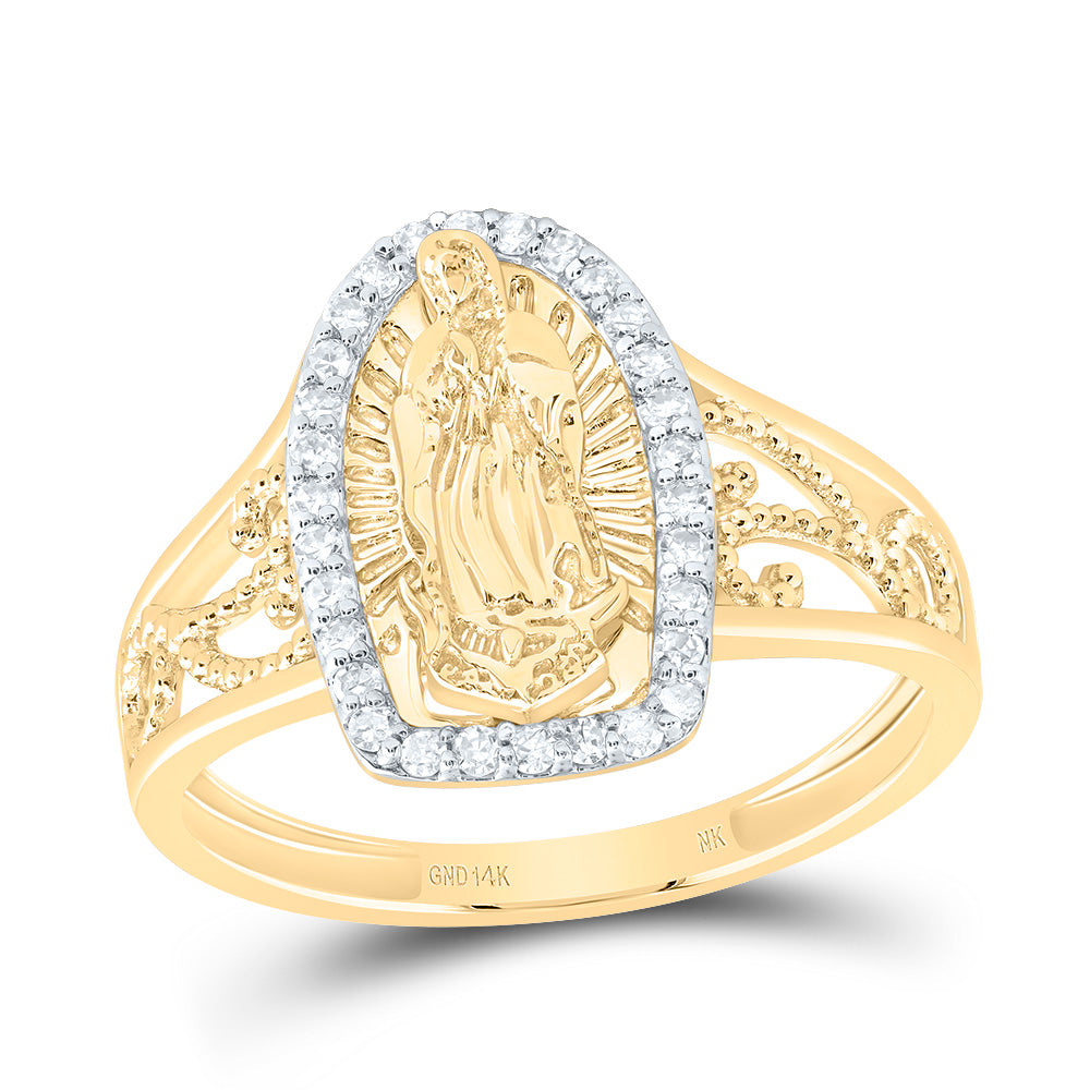 1/5Ctw-Dia Nk Fashion Virgin Mother Mary Ladies Ring (2.65 grams)