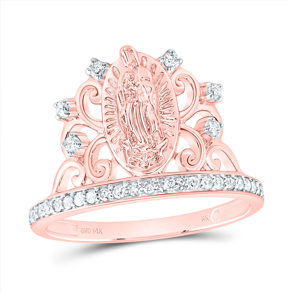 1/5Ctw-Dia Nk Fashion Virgin Mother Mary Ladies Ring (2.9 grams)