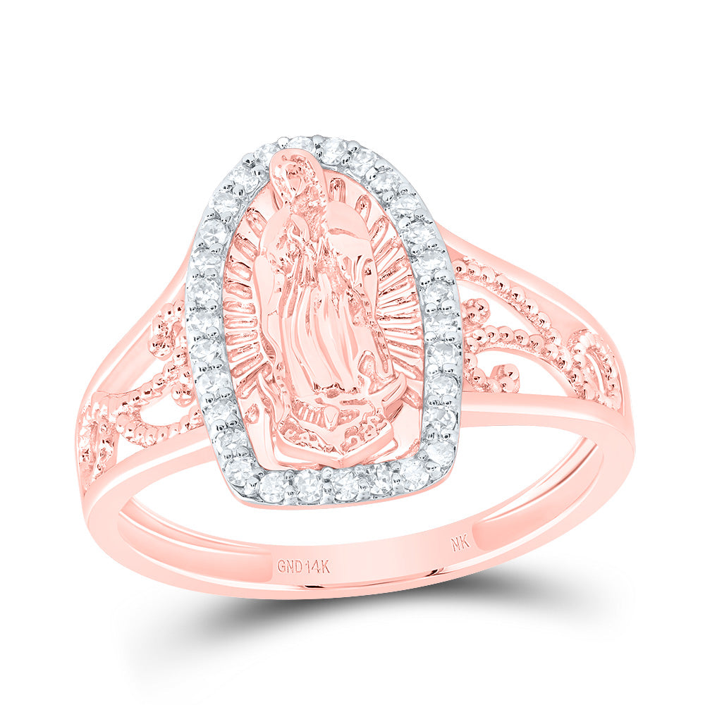 1/5Ctw-Dia Nk Fashion Virgin Mother Mary Ladies Ring (2.62 grams)