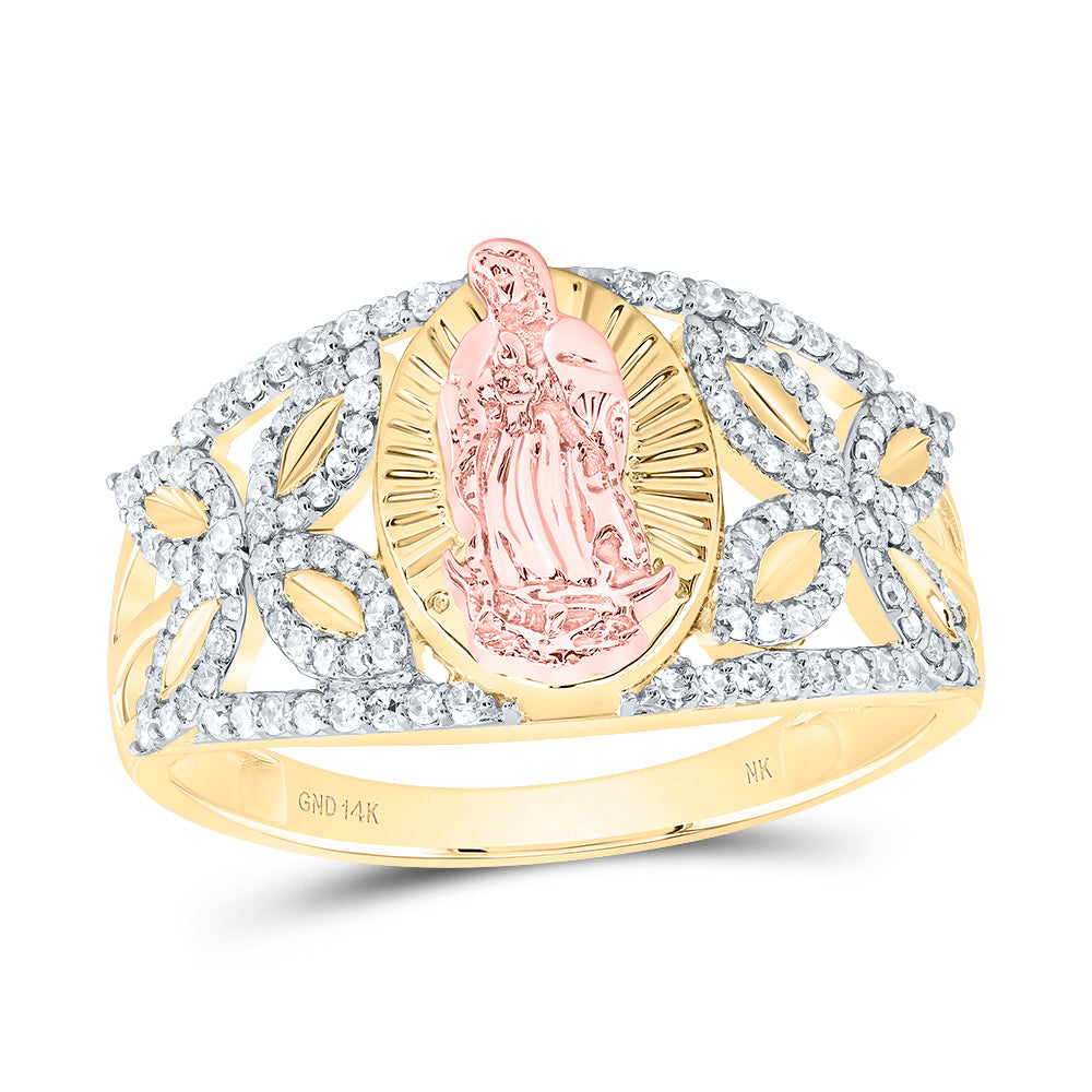 1/3Ctw-Dia Nk Fashion Virgin Mother Mary Oval Ladies Ring (2.27 grams)