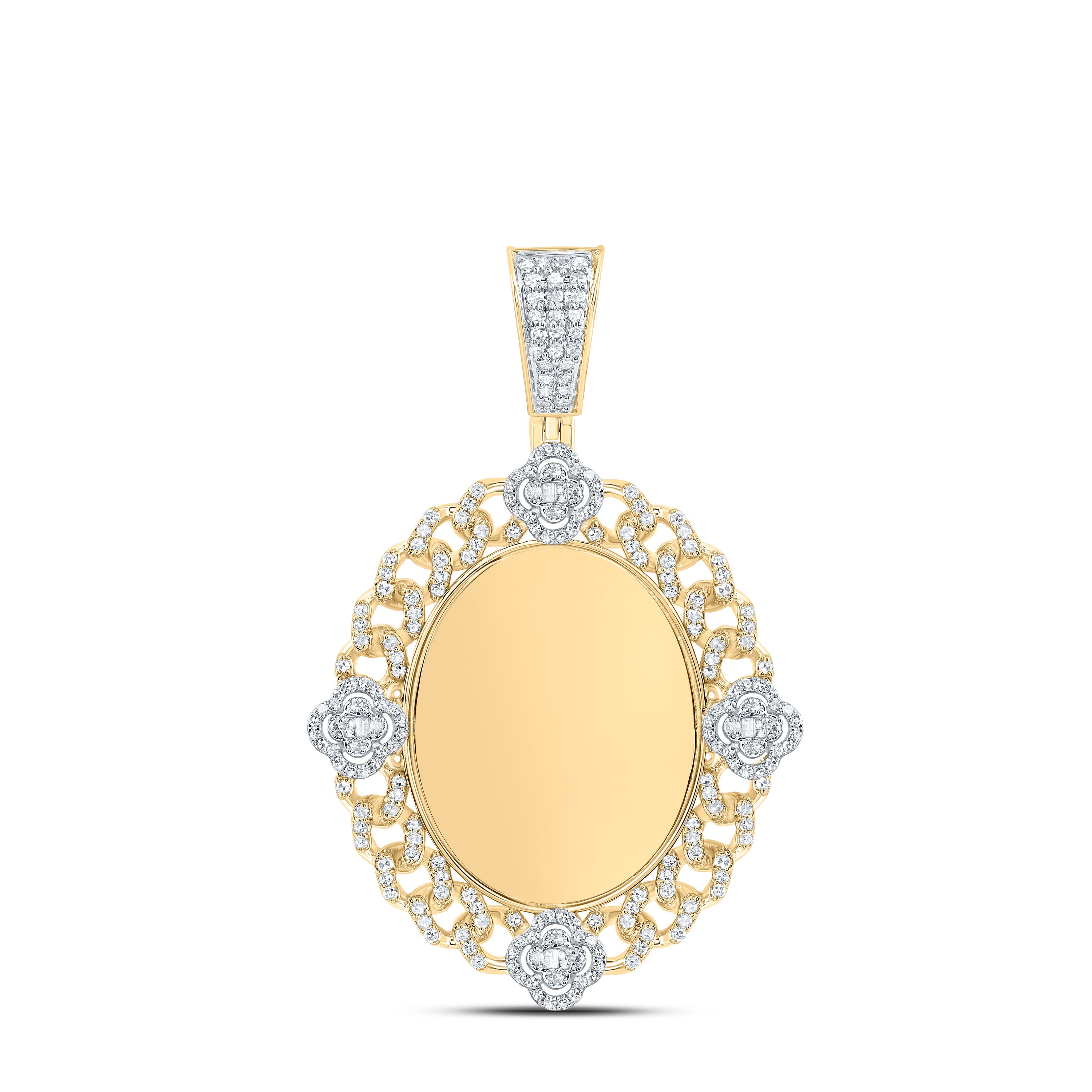 7/8Ctw-Dia Nk Memory Clover Mens Charm (7.2 grams)