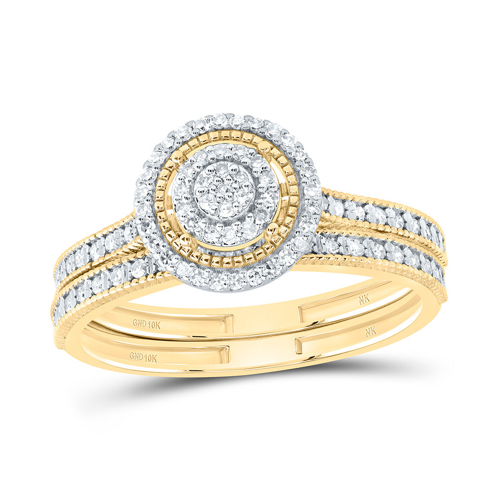 1/3Ctw-Nat Diamond Fashion Round Bridal Set (2.44 grams)
