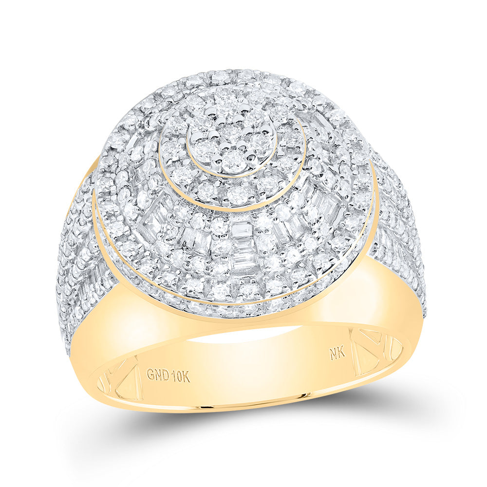 2Ctw-Nat Diamond Fashion Round Men's Ring (9.61 grams)