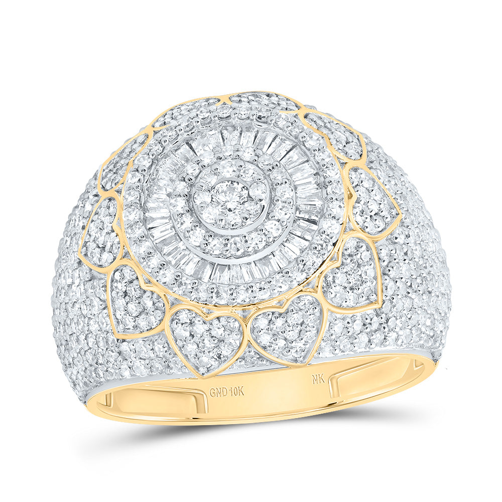 1 1/2Ctw-Nat Dia Nk Fashion Heart Ladies Ring (4.95 grams)