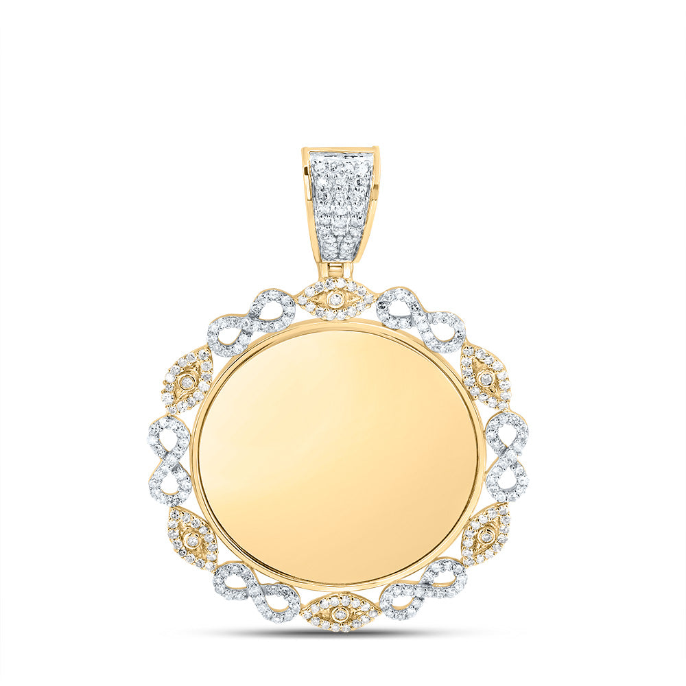 7/8Ctw-Nat Dia Nk Memory Infinity Evil Eye Mens Charm (5.469 grams)