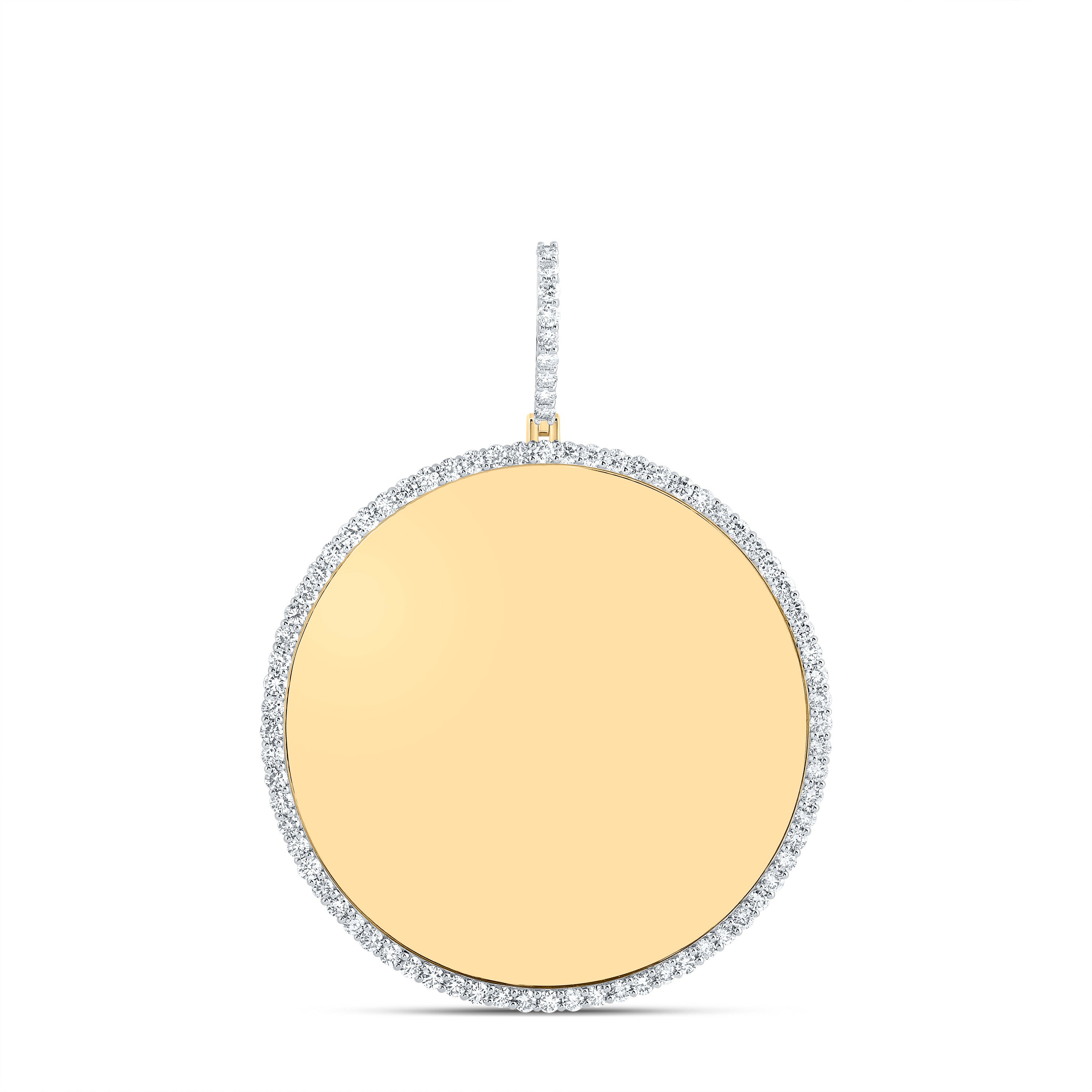 2 1/2Ctw-Nat Dia Nk Memory Round Mens Charm (12.359 grams)