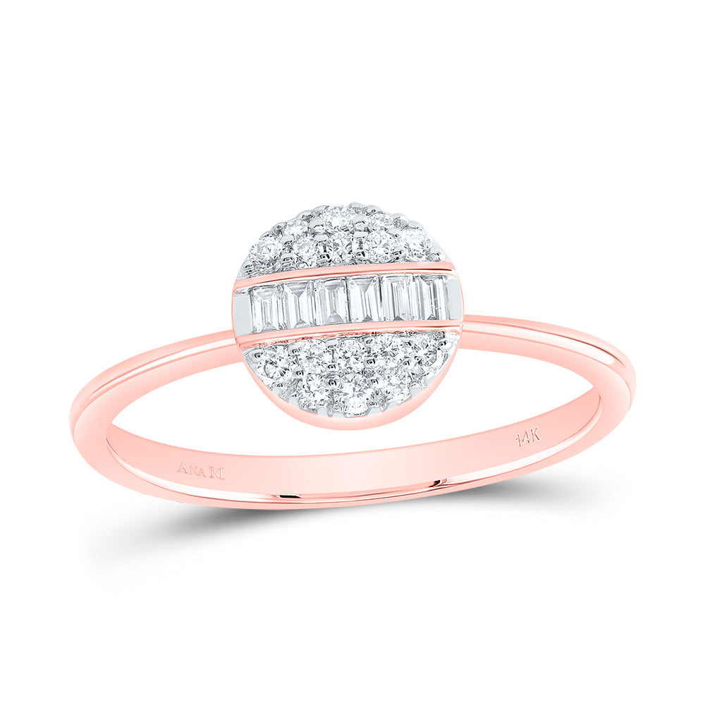 1/4Ctw-Nat Dia Ana M Fashion Round Ring (1.99 grams)