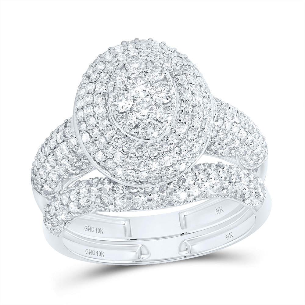 1 1/4Ctw-Dia Nk Fashion Oval Bridal Set (3.53 grams)