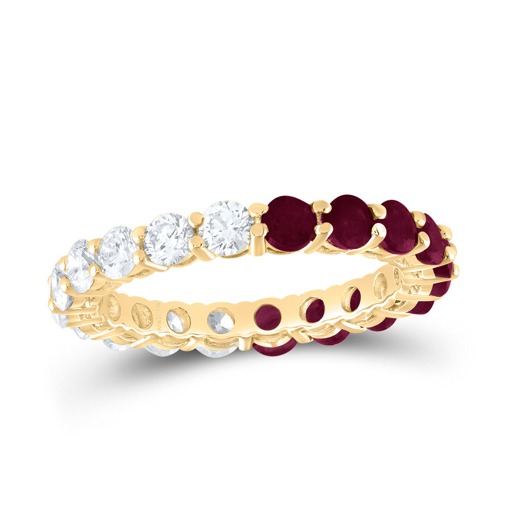 1 1/4Ctw-Dia Ana M 1 1/2Ctw-Rd-Ru Nat Gem Ring (1.93 grams)