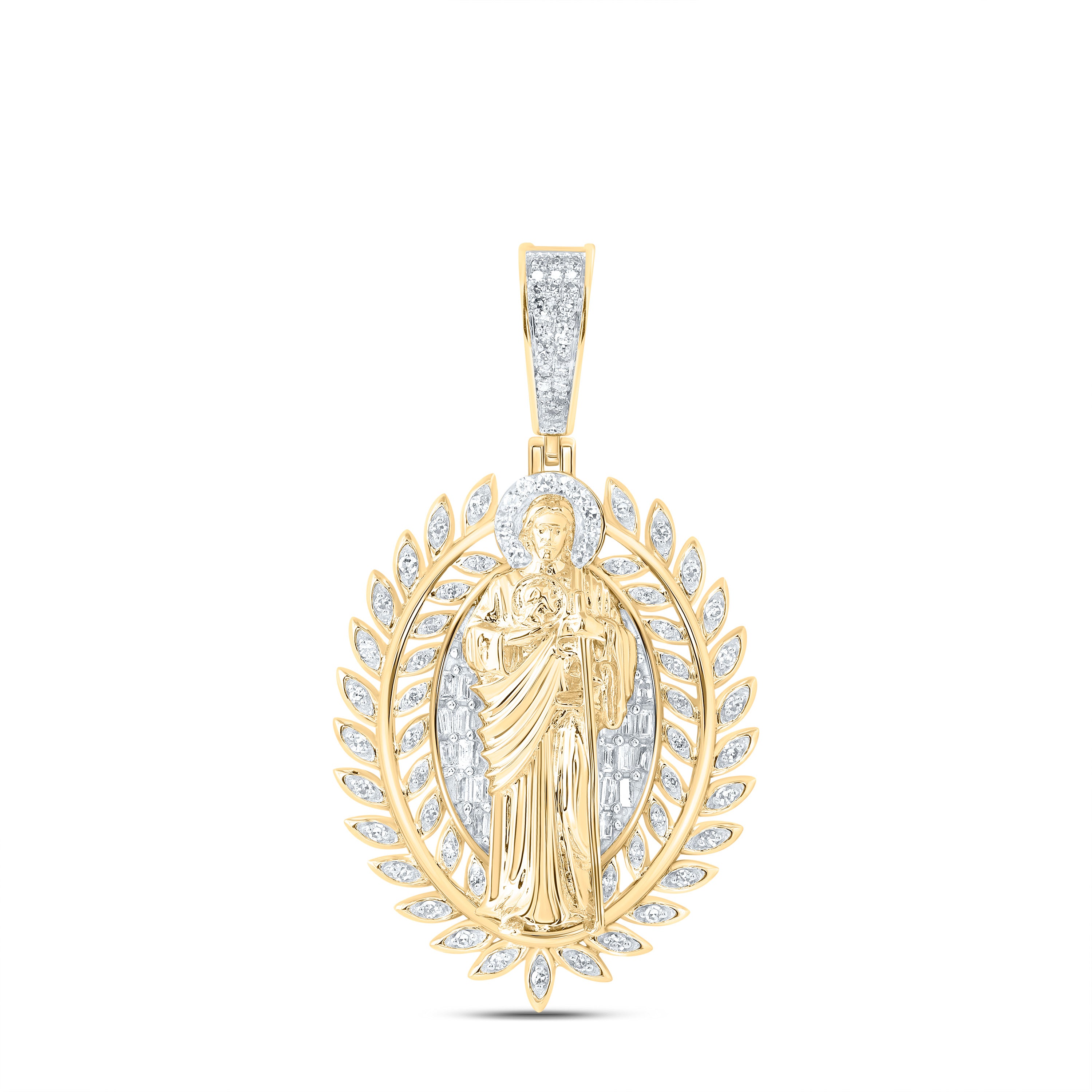 1/2Ctw-Dia Nk St.Jude Mens Charm (7.953 grams)