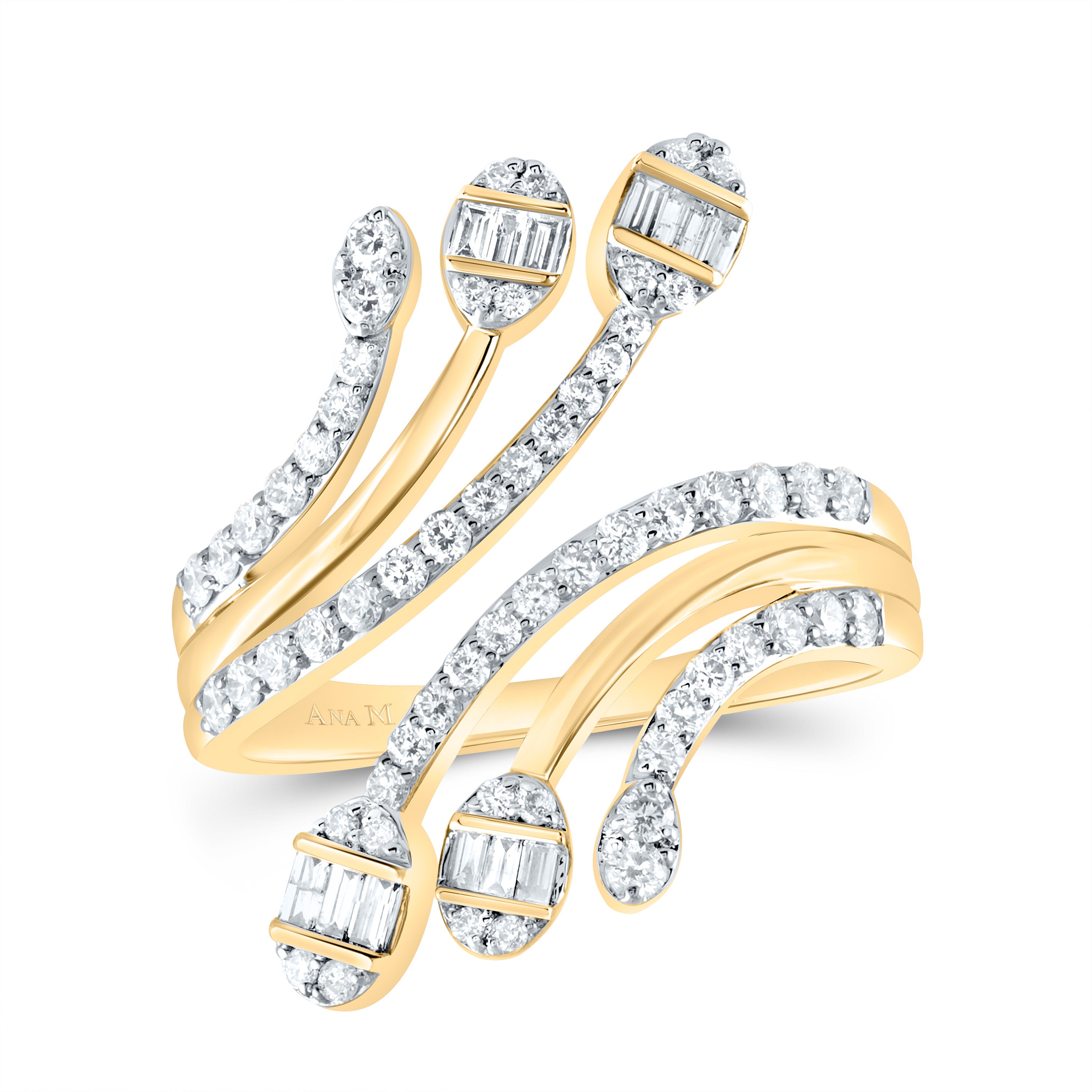 3/4Ctw-Dia Ana M Fashion Ring (5.65 grams)