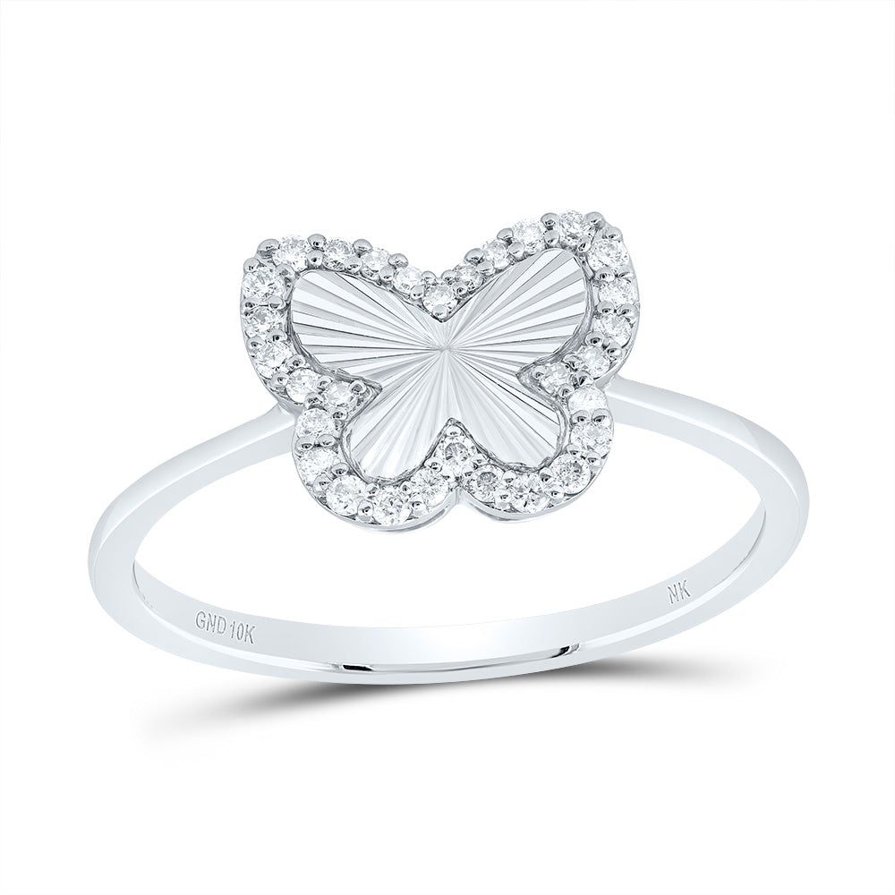 1/5Ctw-Dia Nk Fashion Butterfly Ring (2.2 grams)