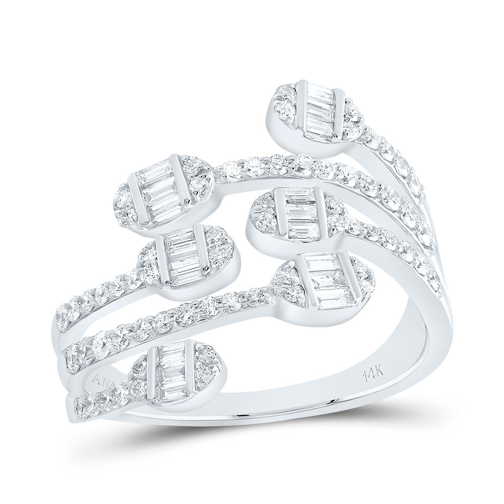 3/4Ctw-Dia Ana M Fashion Ring (4.24 grams)