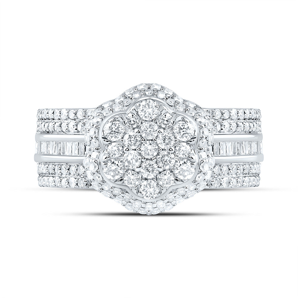 1Ctw-Dia Nk Fashion Flower Ring (4.09 grams)