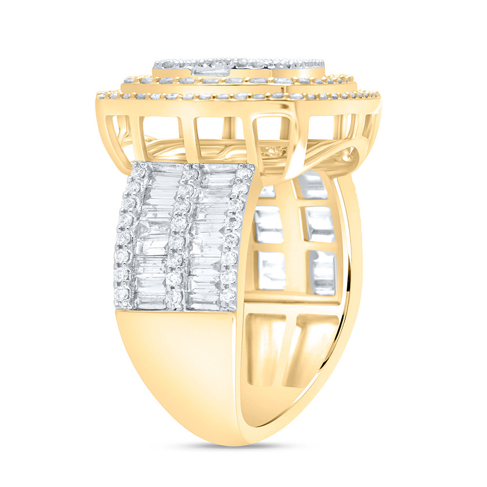 1 3/4Ctw-Dia Ana M Fashion Cushion Baguette Bridal Ring (7.1 grams)